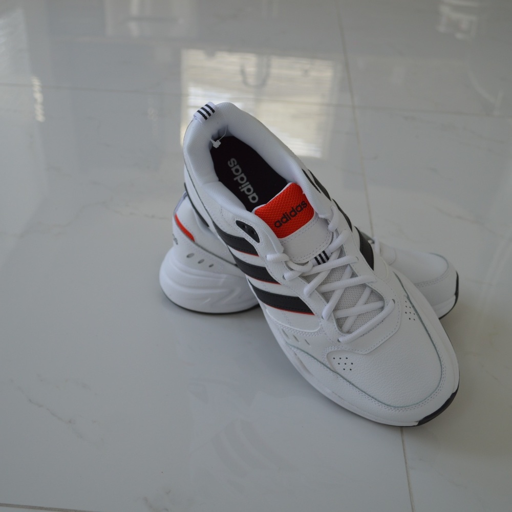 Adidas strutter leather white sneaker shoes men nw - Picture 12 of 14